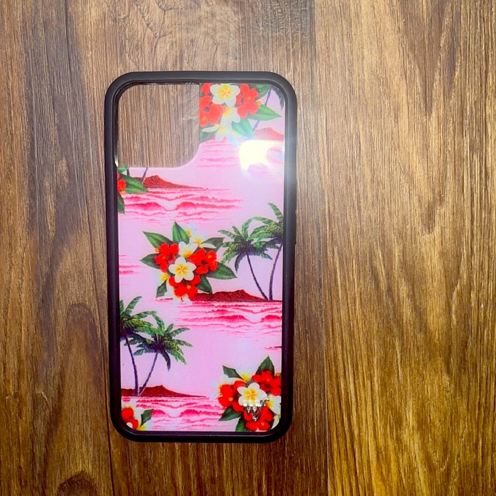 Wildflowers Pink Floral Palm Phone Case
